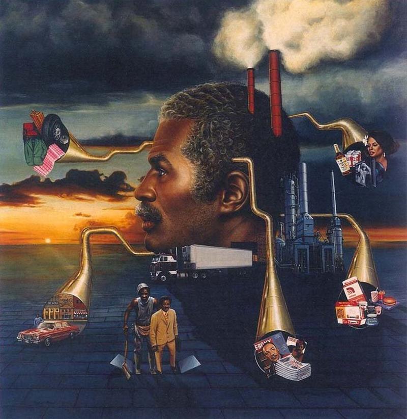 The Black Businessman "Black Enterprise Magazine" - Painting by Higgins Bond