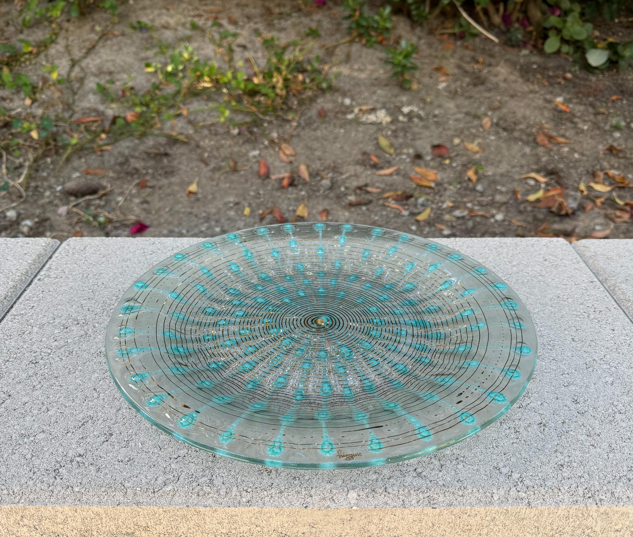 Higgins Platzteller aus geschmolzenem Kunstglas, Vereinigte Staaten, ca. 1960 im Angebot 4