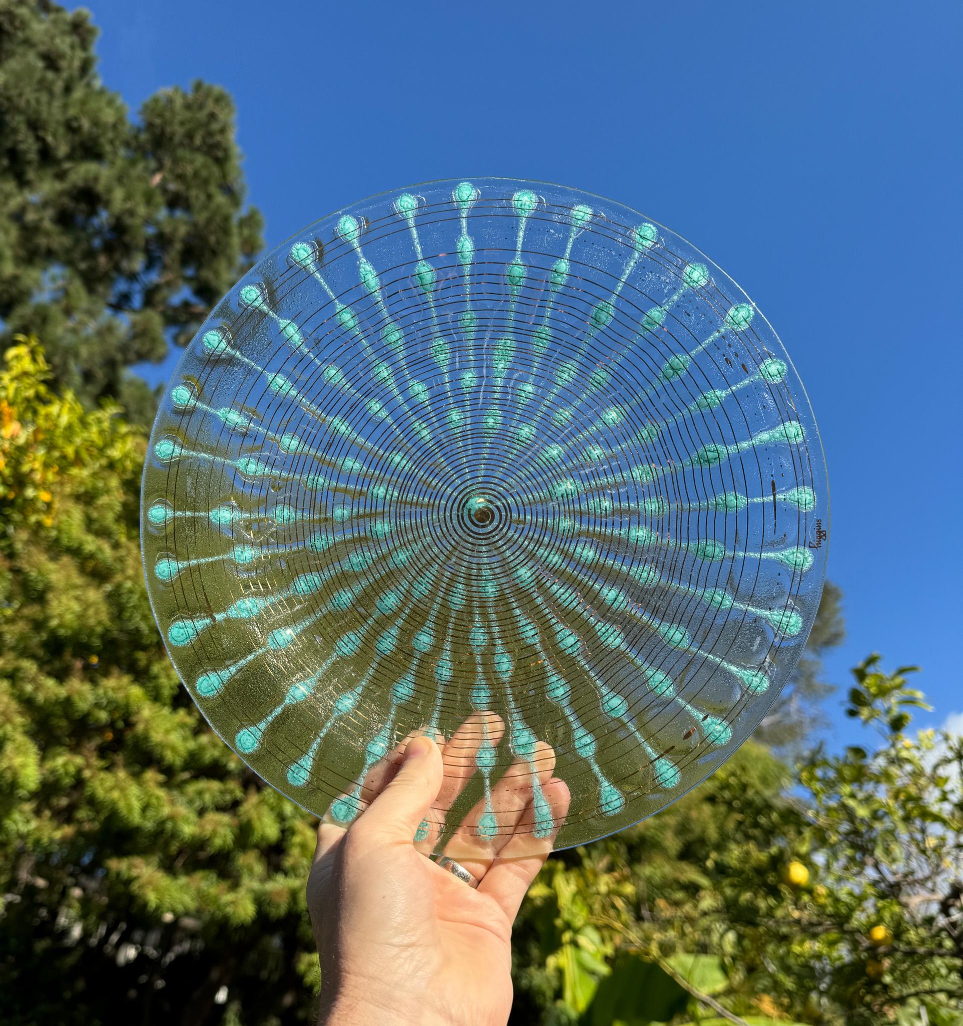 Higgins Fused Art Glass Charger Plate, Vereinigte Staaten, ca. 1960.