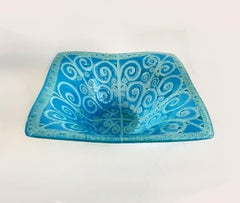 Bol en verre d'art du Studio Higgins par Michael et Frances Higgins, signé, milieu du siècle dernier