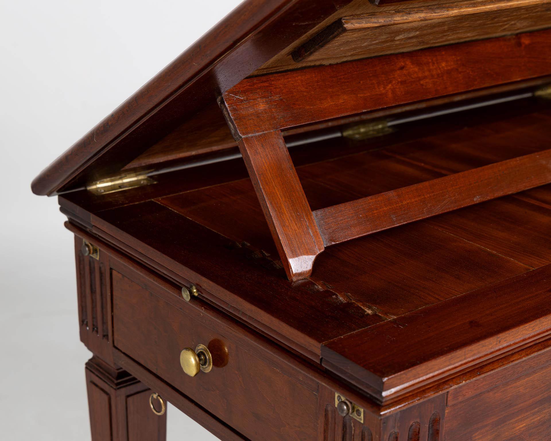 Mahogany High Adjustable Architect's Desk, Writing Desk, circa 1800 For Sale
