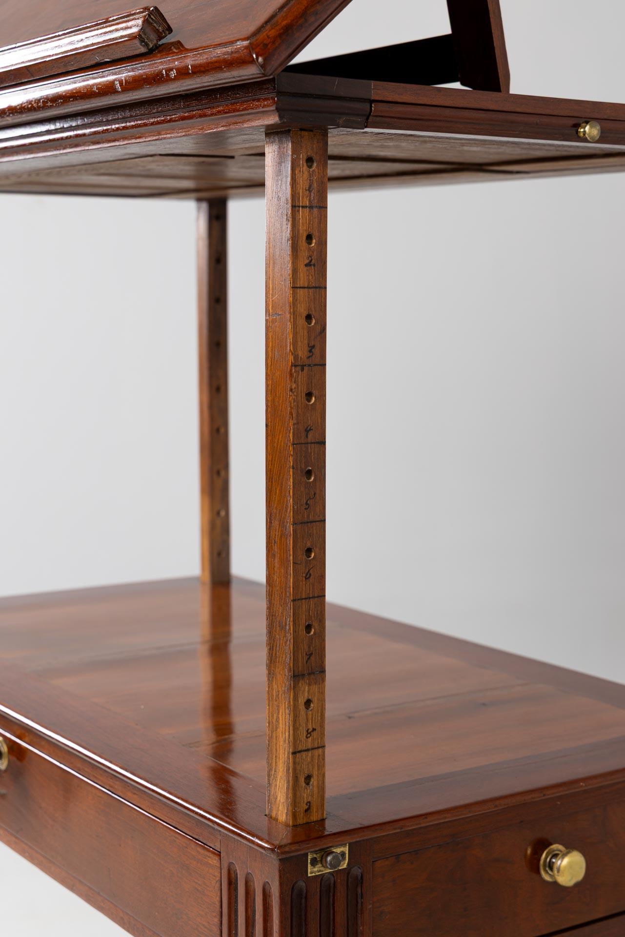 High Adjustable Architect's Desk, Writing Desk, circa 1800 For Sale 2