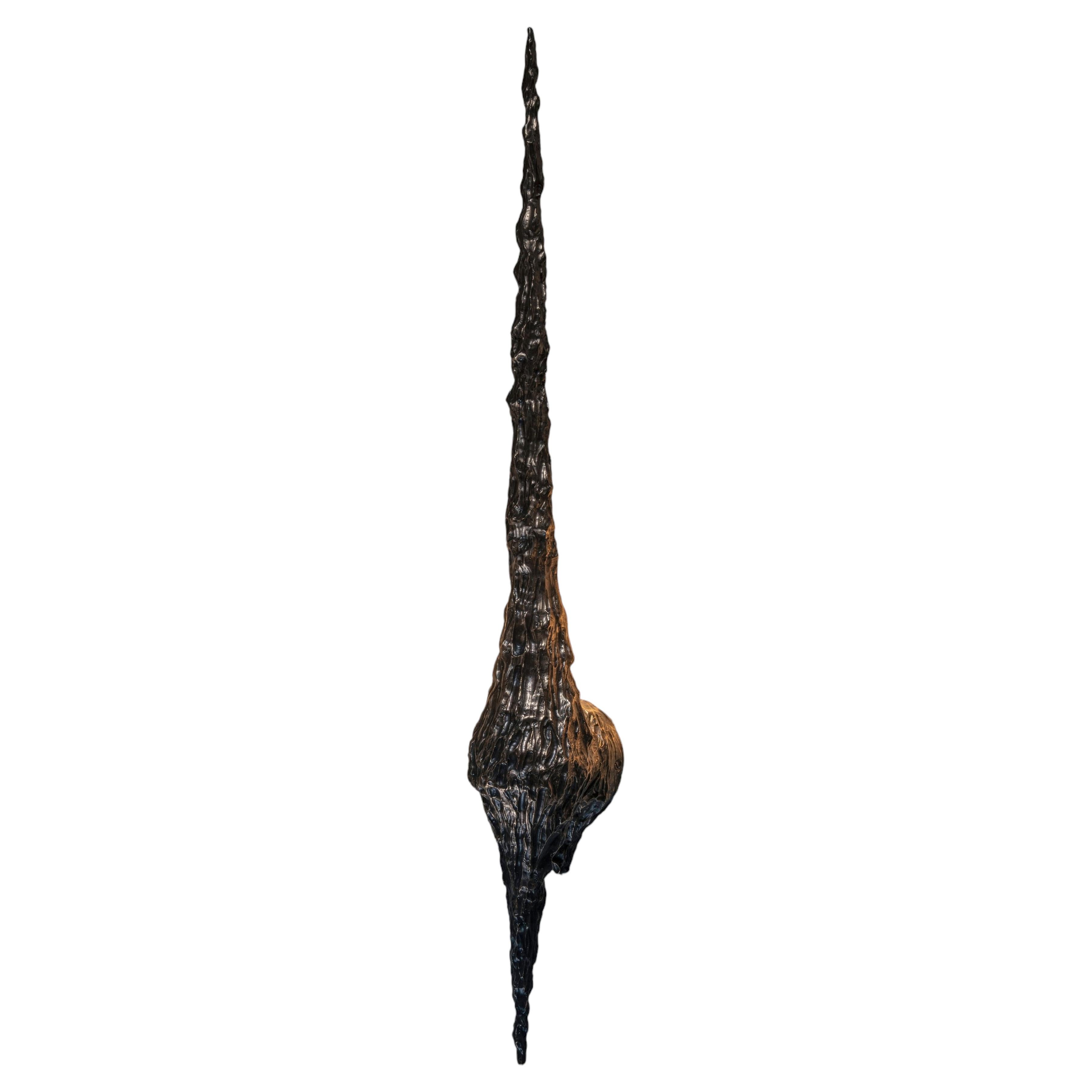 High And Dry Sconce in Patinated Cast Bronze by William Guillon For Sale