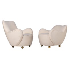 High and Low Backed Fireside Lounge Chairs by Vladimir Kagan