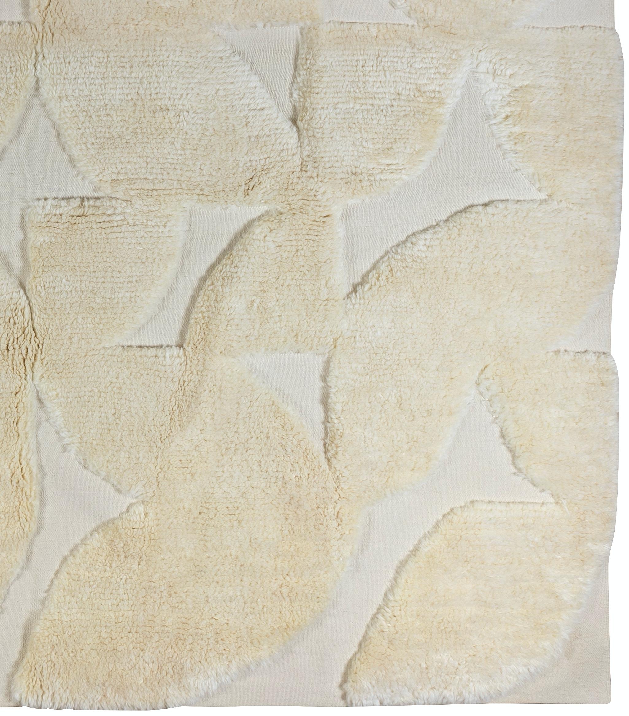 Turco Tappeto Tulu marocchino a pelo alto e basso, 100% lana naturale Opzioni personalizzate disponibili in vendita