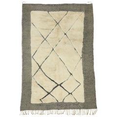 High and Low Texture Moroccan Rug with Asymmetrical Design, Berber Moroccan Rug