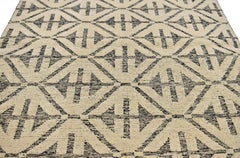 High and Low Texture Rug with Contemporary Modern Style, Geometric Accent Rug