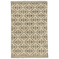 High and Low Texture Rug with Contemporary Modern Style, Geometric Accent Rug