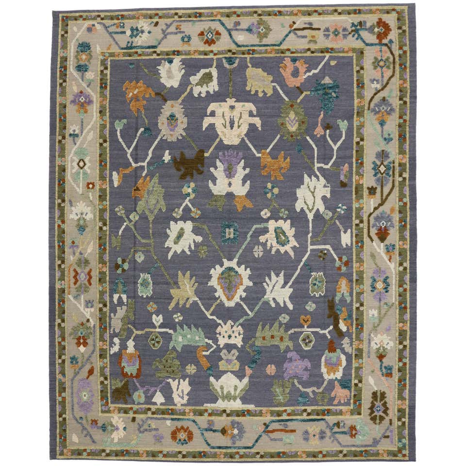 New Contemporary Oushak Area Rug with Modern Parisian Style, Texture ...