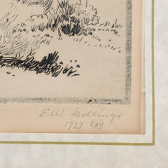 High and Wild Early 20th Century Etching by E.W. Gollings