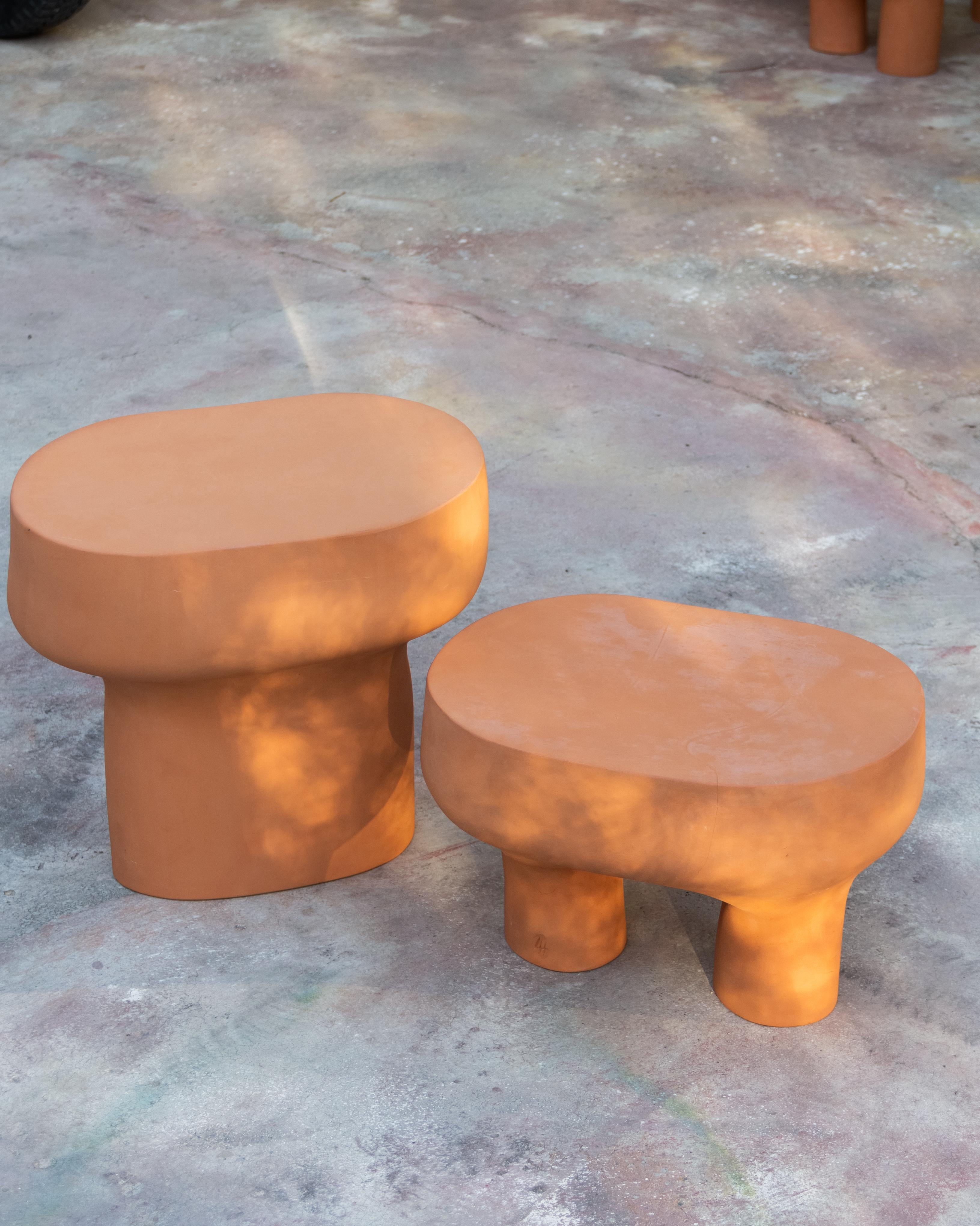 Terracotta High Arca Side Table by Lucas Huillet