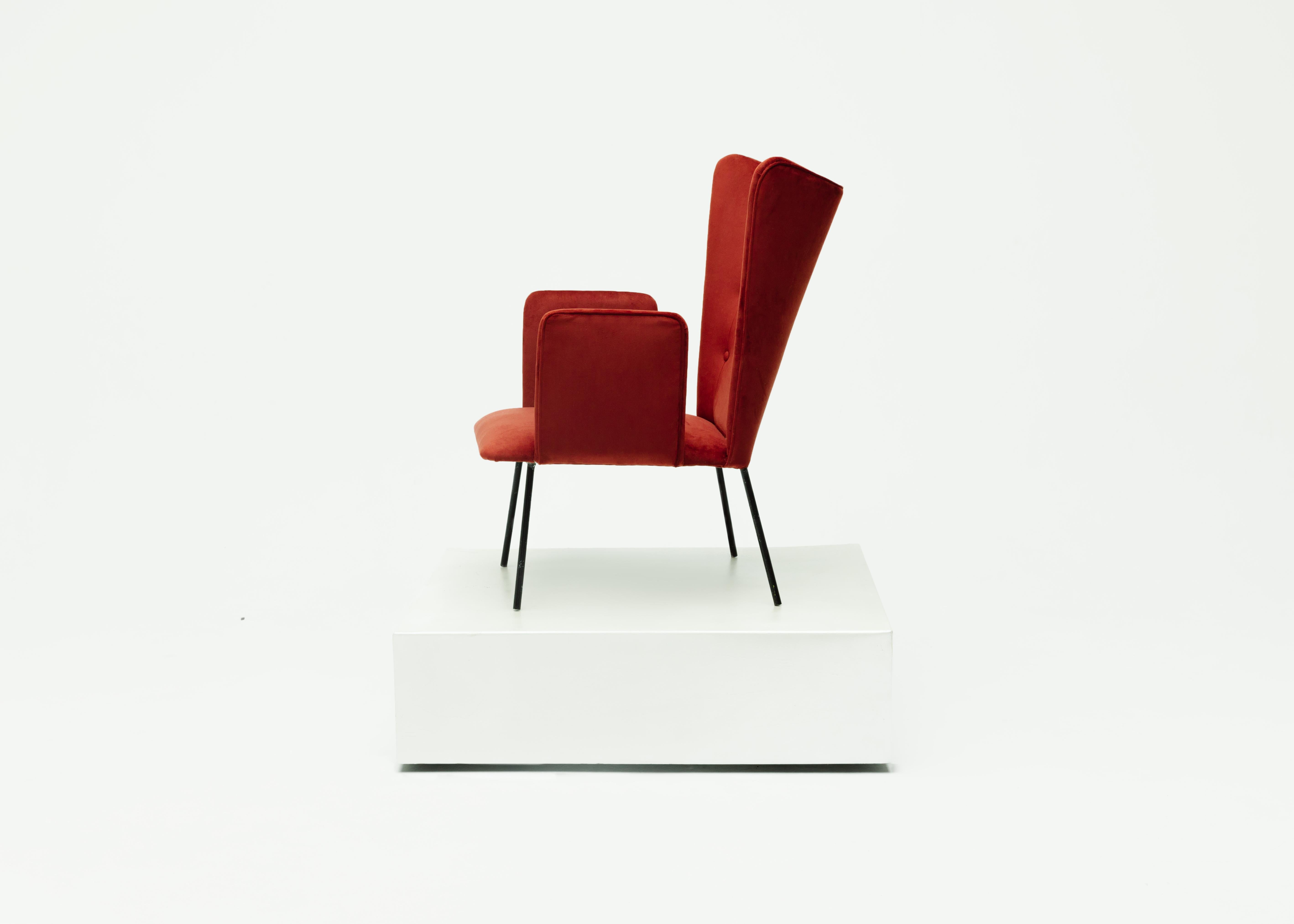 Mid-Century Modern High Armchair by Carlo Hauner and Martin Eisler, Brazilian Midcentury Design For Sale