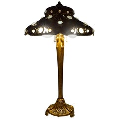 Antique High Art Nouveau Table Lamp with Caryatides, circa 1900