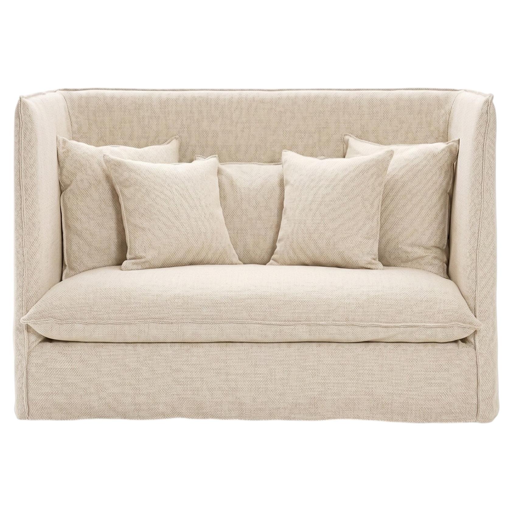 High-back 2-seater sofa Gervasoni Ghost 18 design Paola Navone - Stone For Sale