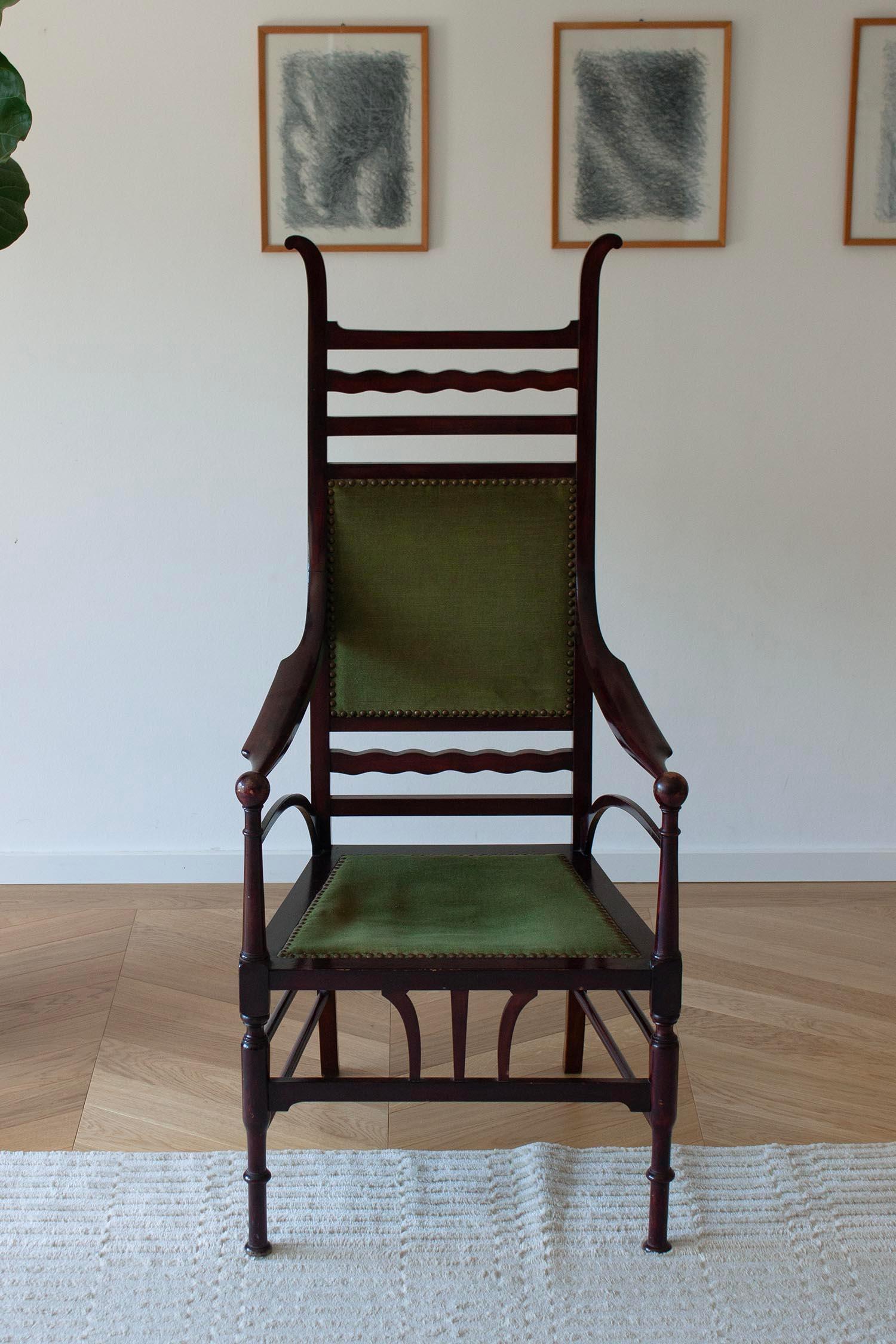 High-Back Aesthetic Movement Chair For Sale 3