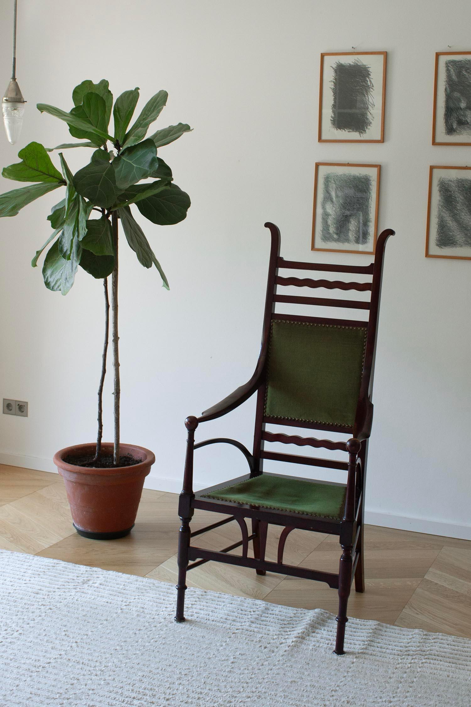 High-Back Aesthetic Movement Chair For Sale 4