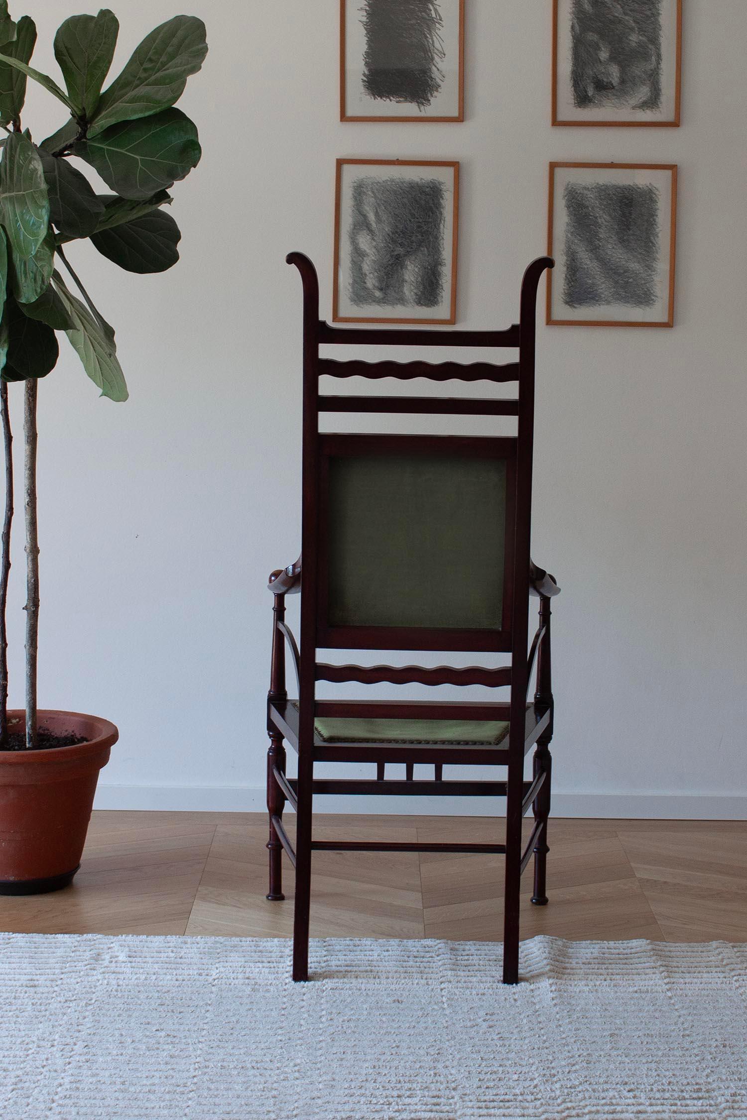 High-Back Aesthetic Movement Chair For Sale 8