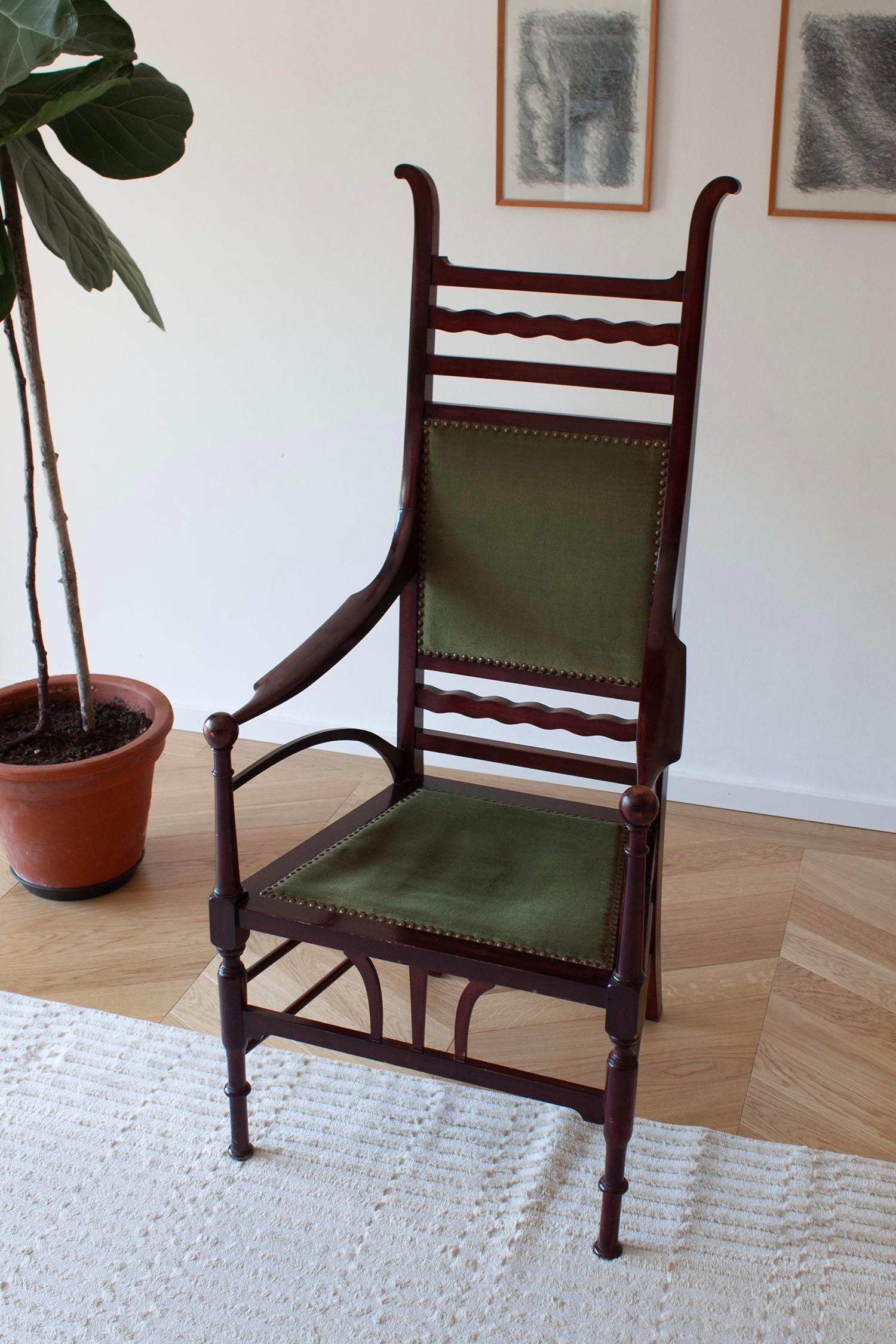 French High-Back Aesthetic Movement Chair For Sale
