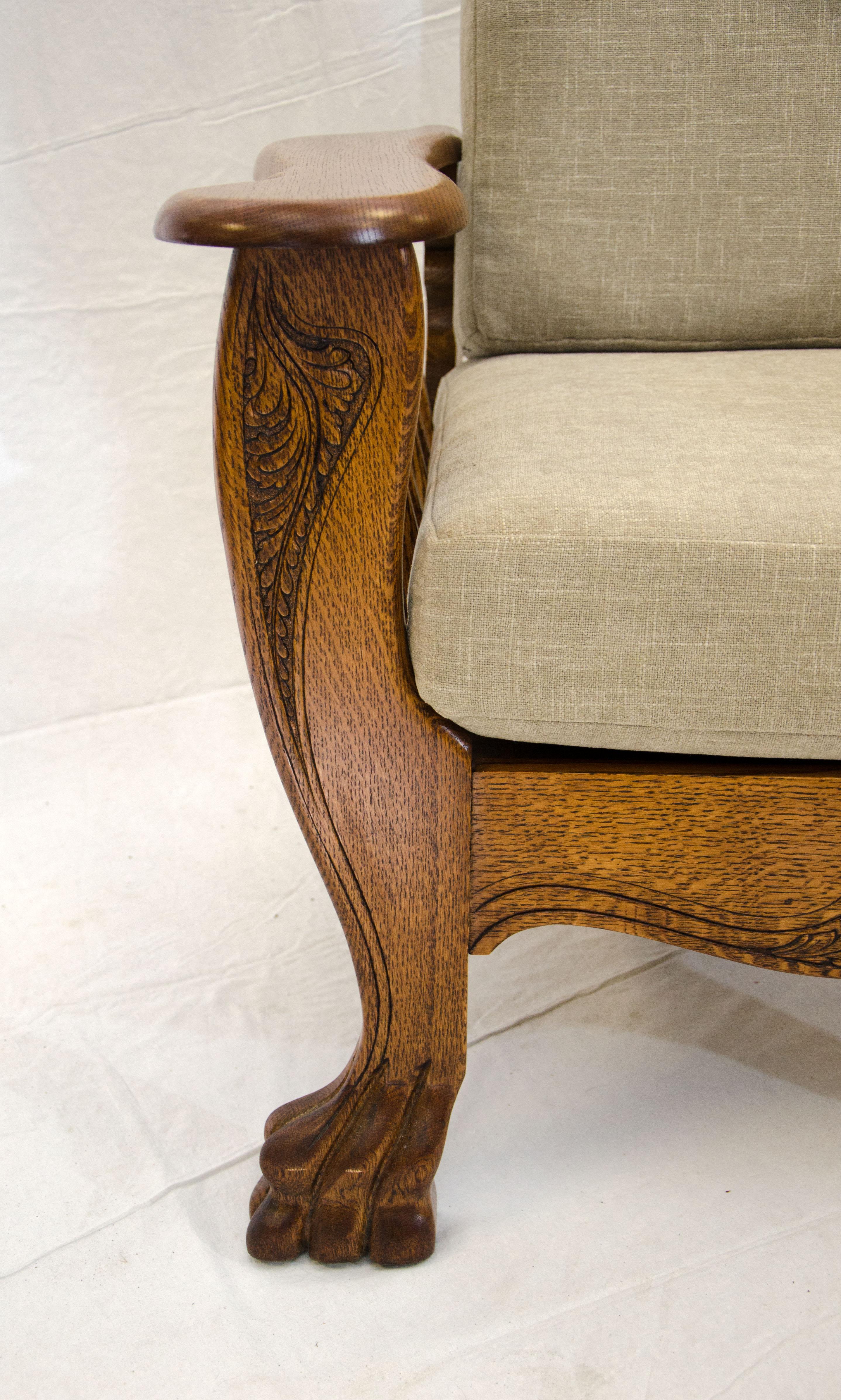 Antique morris chair with footrest store