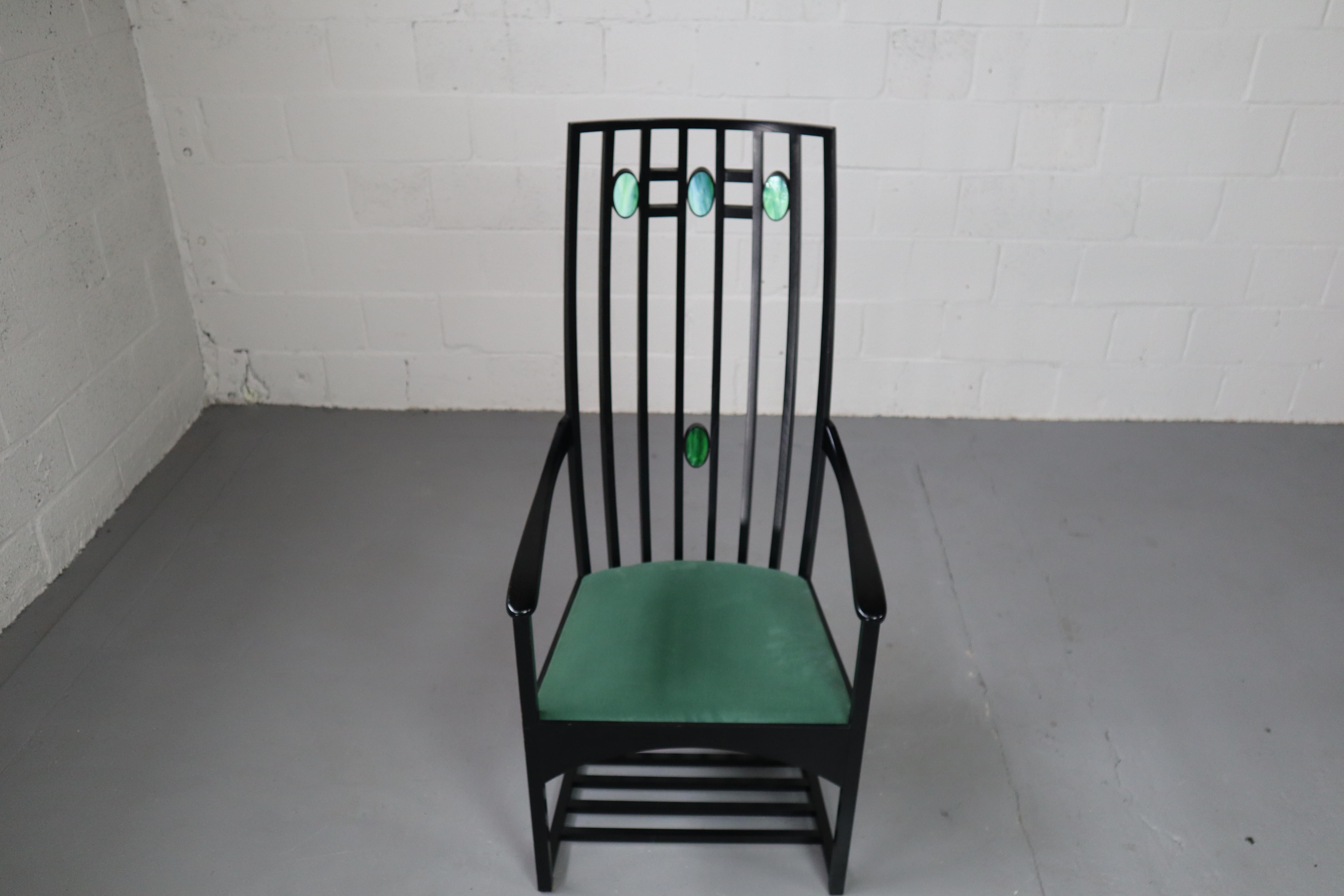 High back armchair by Charles Rennie Mackintosh 4