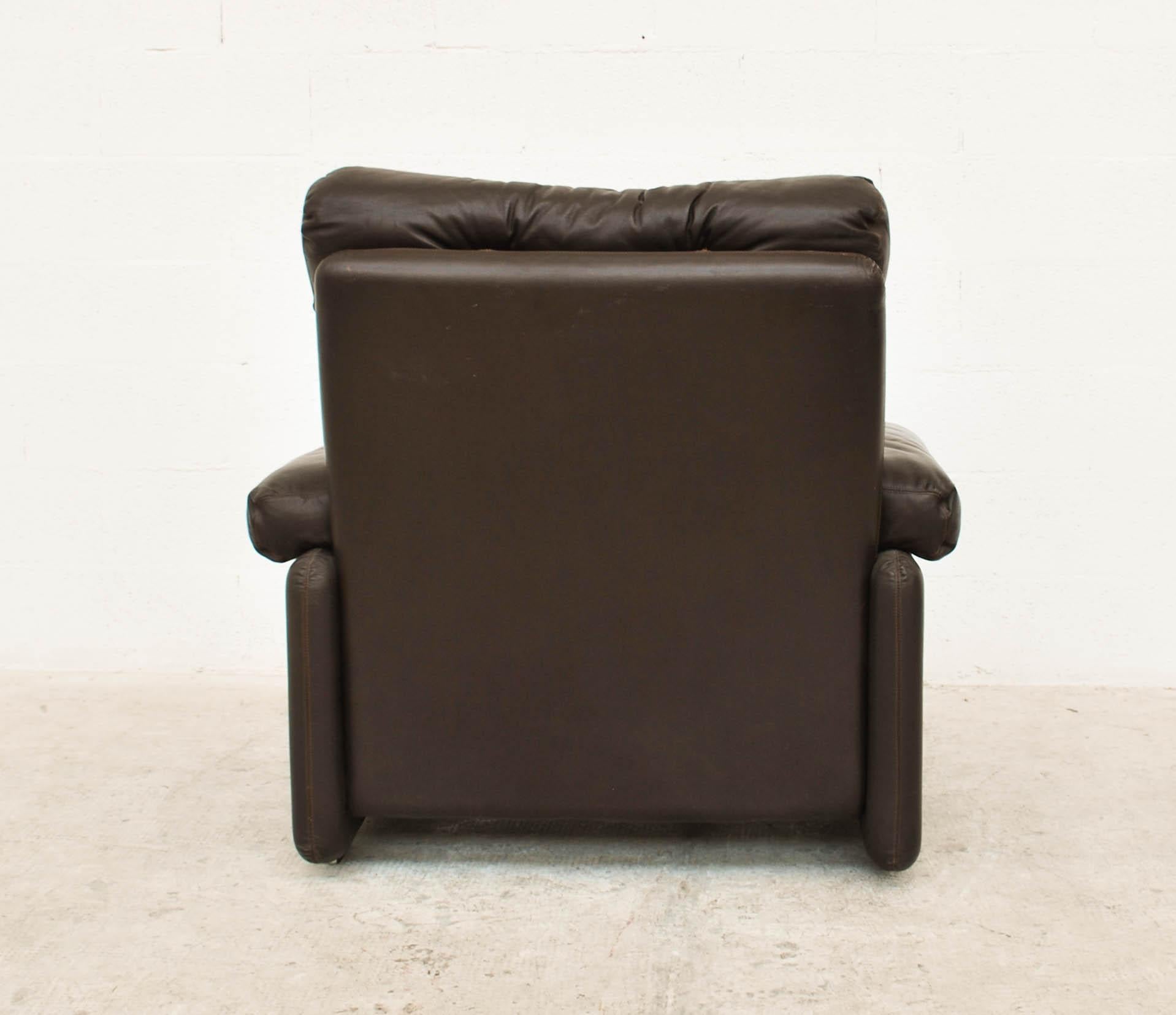 Italian High Back Armchair Coronado by Afra e Tobia Scarpa for B&B Italiy 70s For Sale