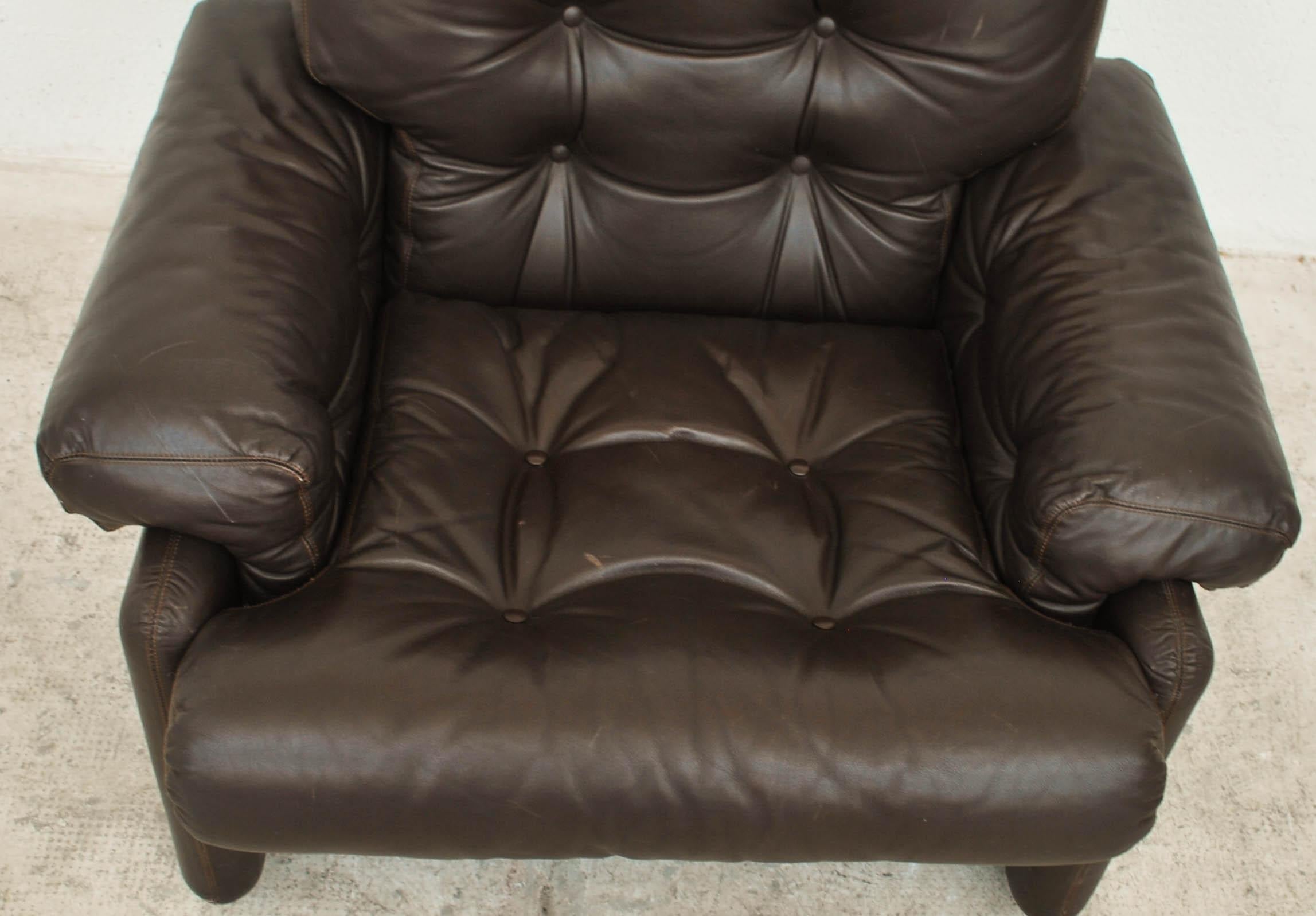 Fauteuil Coronado à haut dossier par Afra e Tobia Scarpa pour B&B Italie, années 70 en vente 1