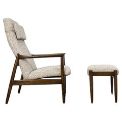 High Back Armchair GFM64 and Ottoman by Edmund Homa, Europe, 1960s