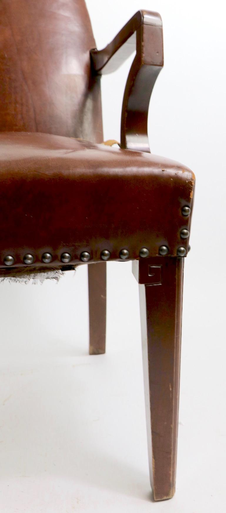 20th Century High Back Art Deco Chair