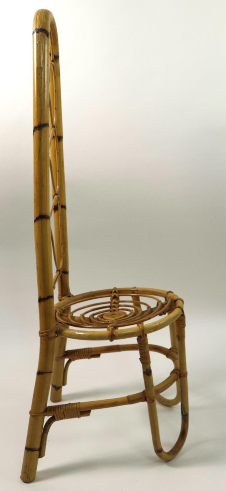 High Back Bamboo Chair Attributed to Dirk Van Sliedregt Rohde Noordwolde 4