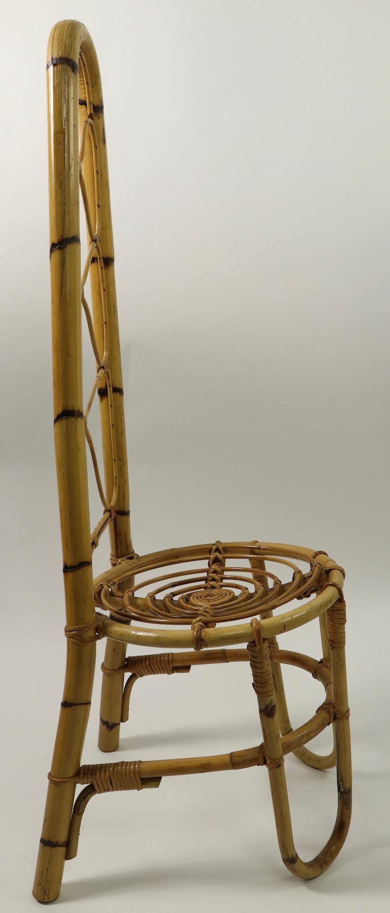 High Back Bamboo Chair Attributed to Dirk Van Sliedregt Rohde Noordwolde 5