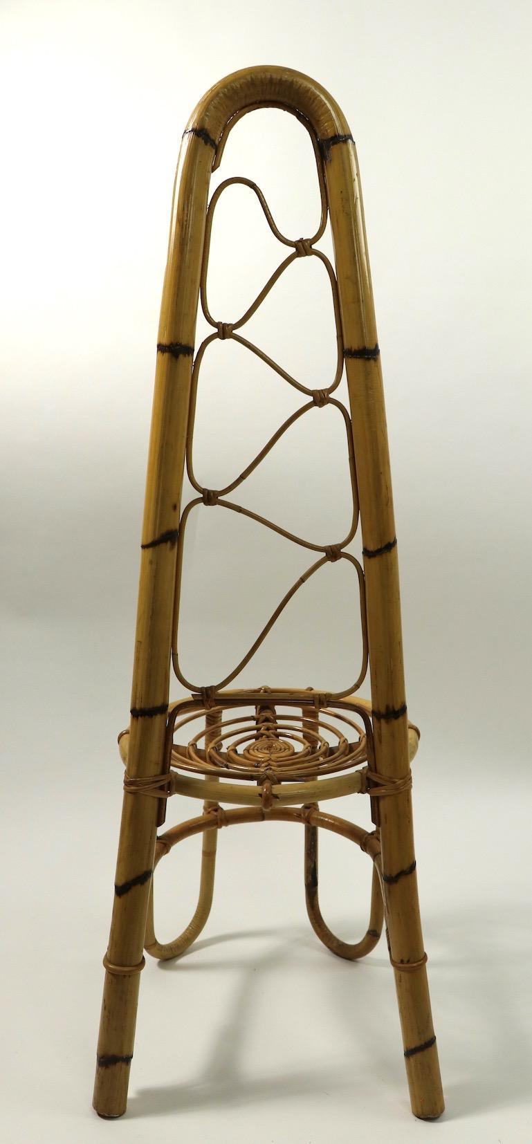 High Back Bamboo Chair Attributed to Dirk Van Sliedregt Rohde Noordwolde 7