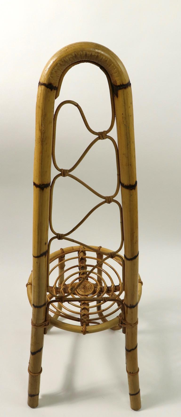 High Back Bamboo Chair Attributed to Dirk Van Sliedregt Rohde Noordwolde 8