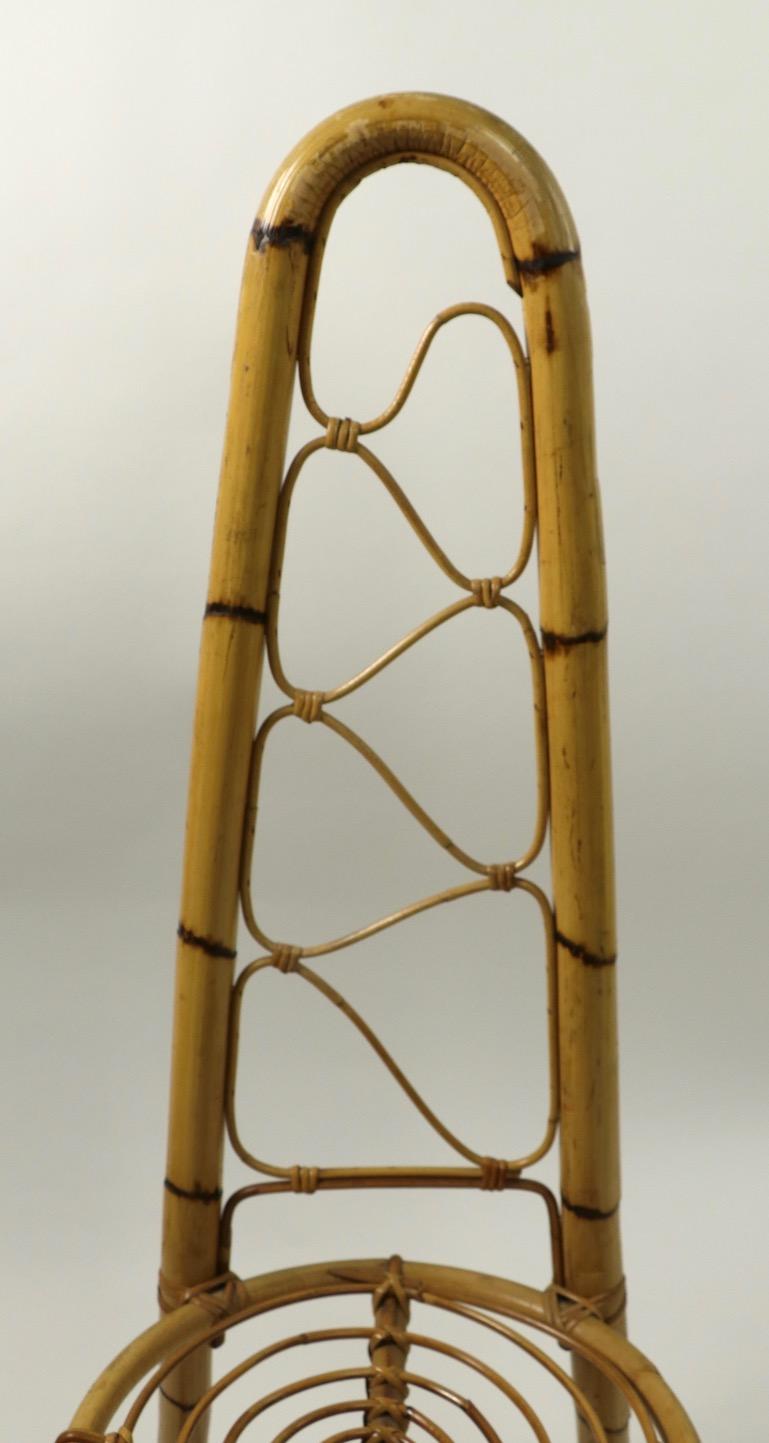 High Back Bamboo Chair Attributed to Dirk Van Sliedregt Rohde Noordwolde 1