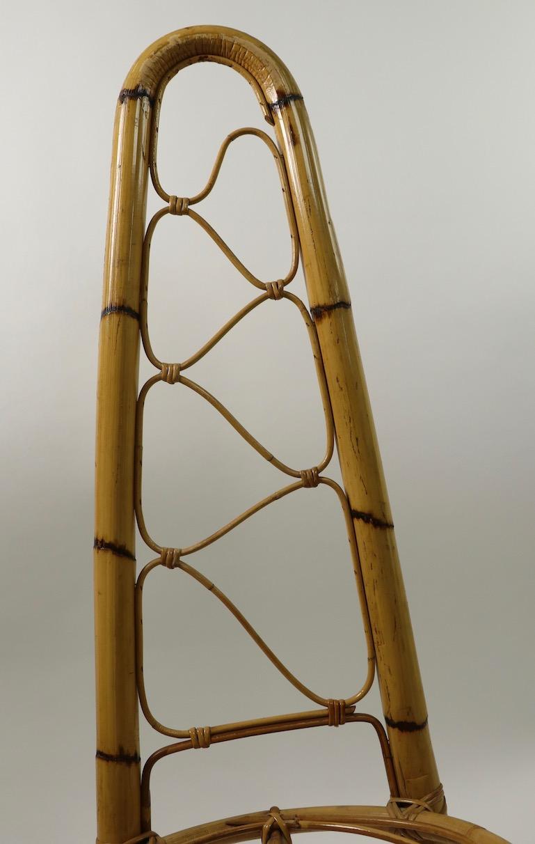 High Back Bamboo Chair Attributed to Dirk Van Sliedregt Rohde Noordwolde 3