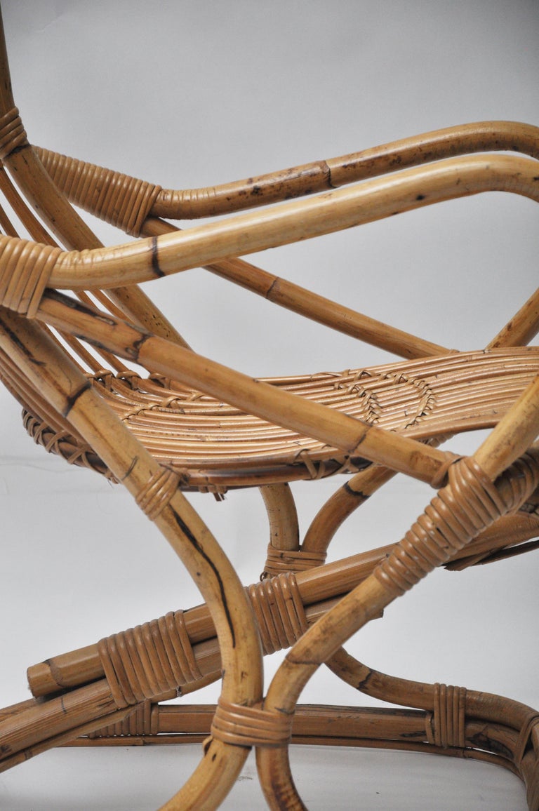 High Back Bamboo Chair For Sale at 1stDibs