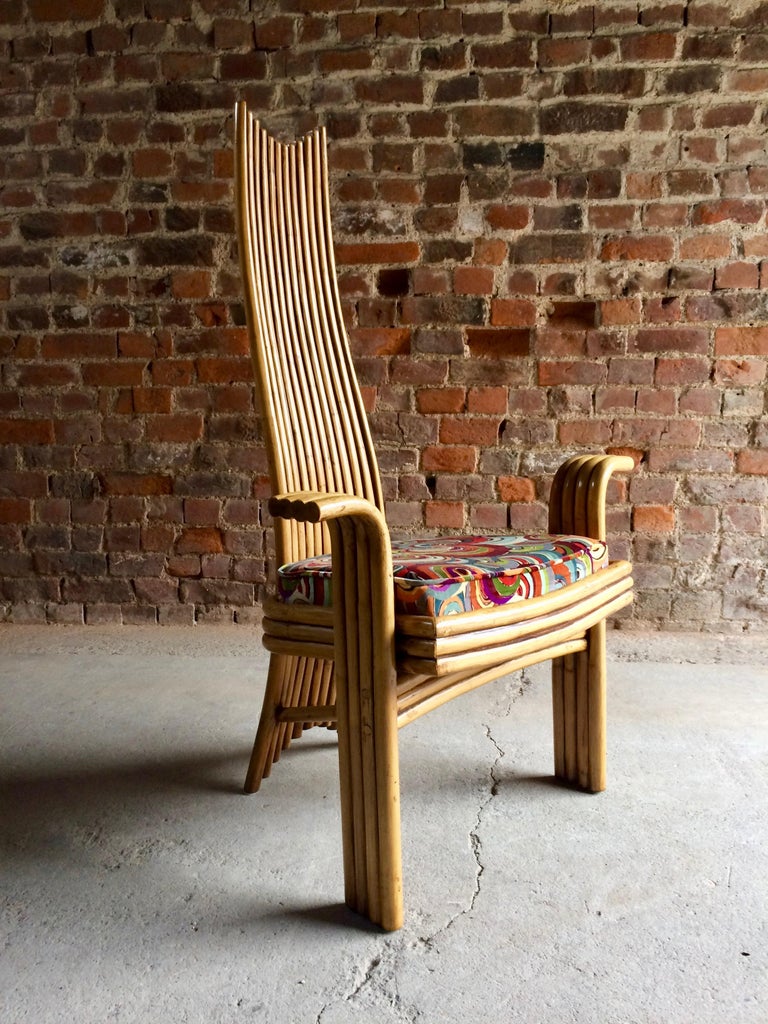 Missoni Dining Chairs High Back Bamboo Set of Eight Stunning at 1stDibs