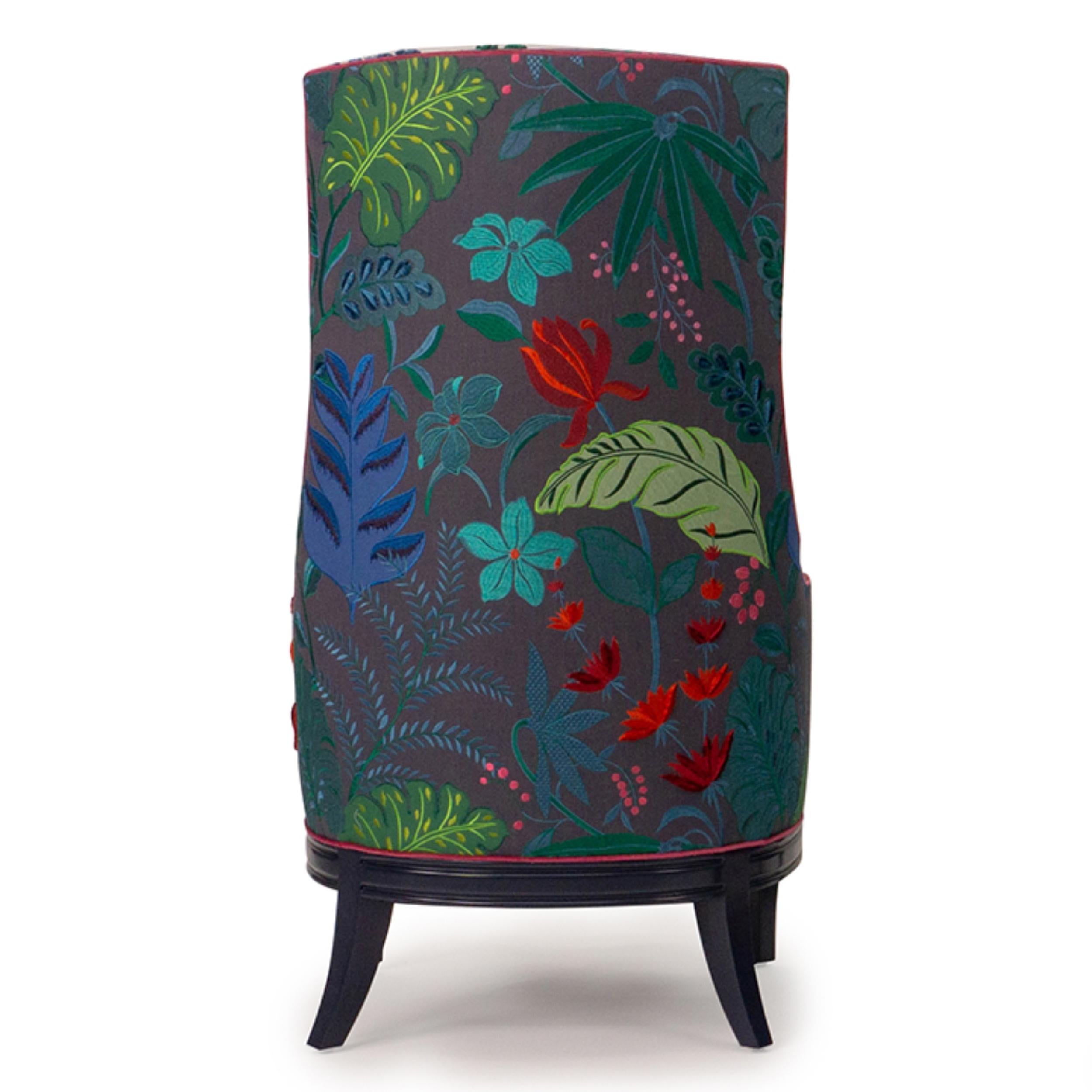 floral barrel chair