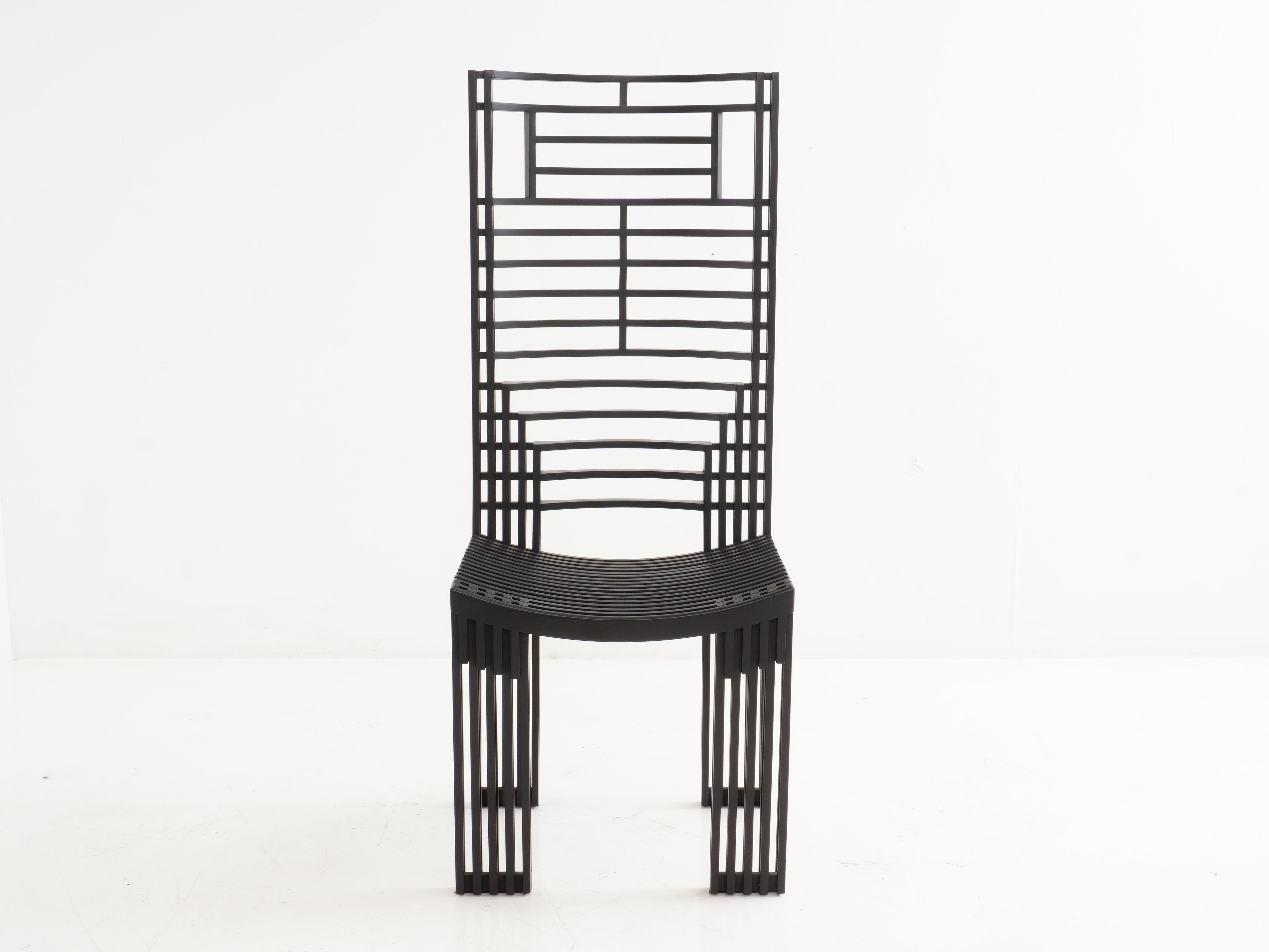 Post-Modern High Back Chair by Miguel Rodrigo Mazure, 1980s
