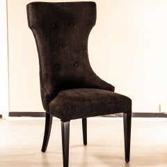 High Back Chair Oryx, Natural Horn, Solid Nickel-Plated Brass Details, Florence