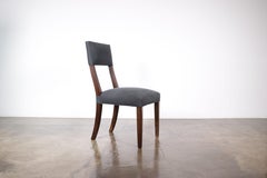 Esszimmerstuhl mit hoher Rückenlehne aus argentinischem Holz und Voilettenstoff by Costantini, Luca