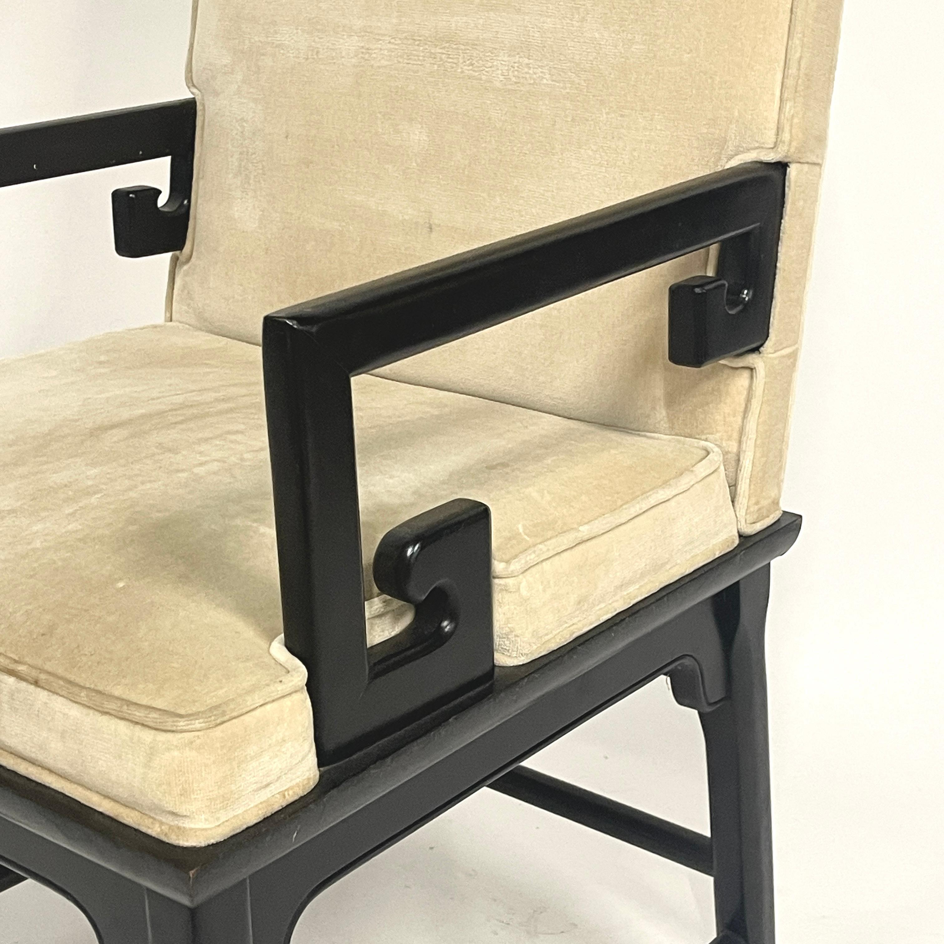 Raymond Sabota Sillones de comedor con brazos de llave griega del siglo XIX - Michael Taylor en Bueno estado para la venta en Hudson, NY