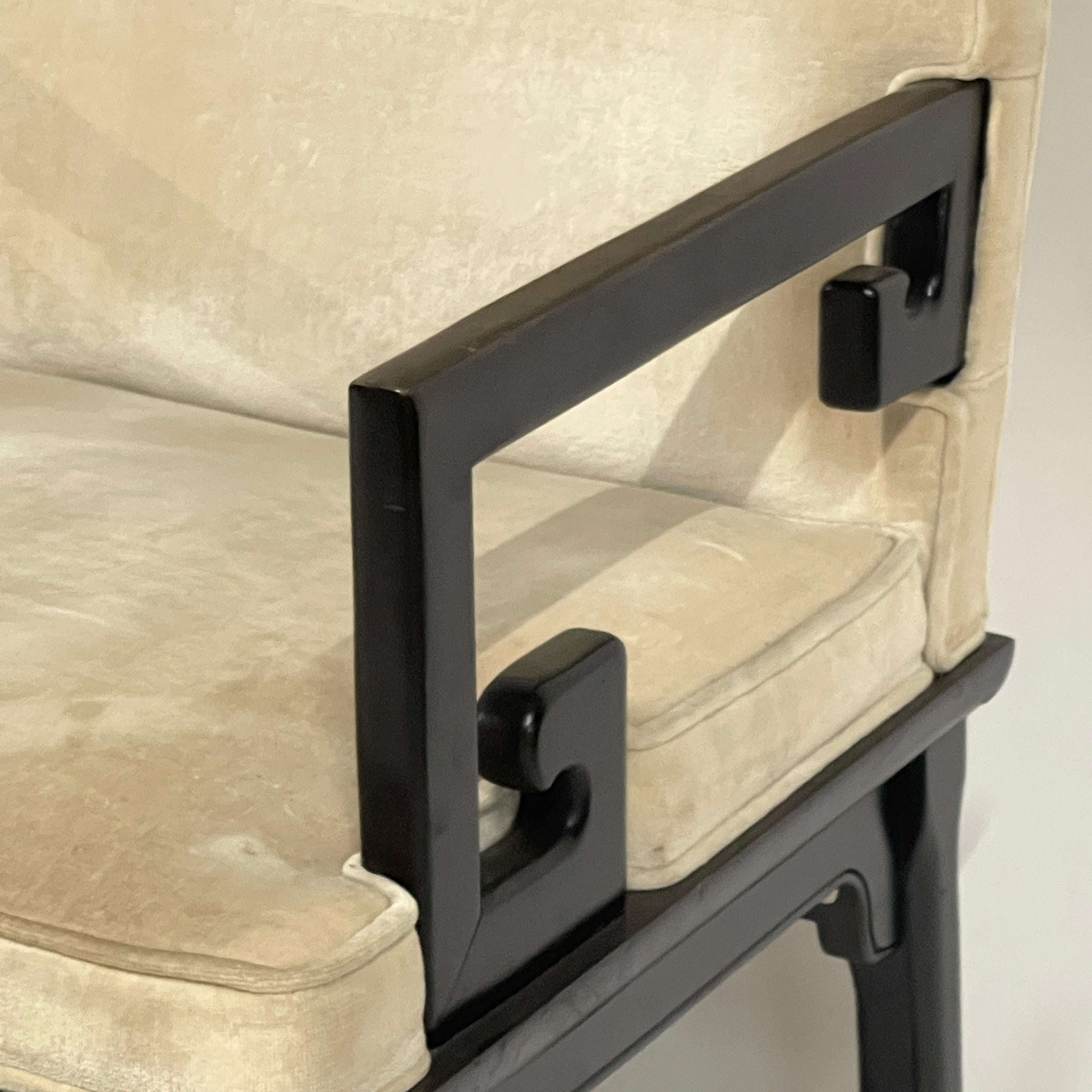 Raymond Sabota Sillones de comedor con brazos de llave griega del siglo XIX - Michael Taylor en venta 1