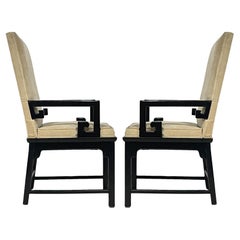 Raymond Sabota Century Greek Key Arm /Dining Chairs-Manner of Michael Taylor