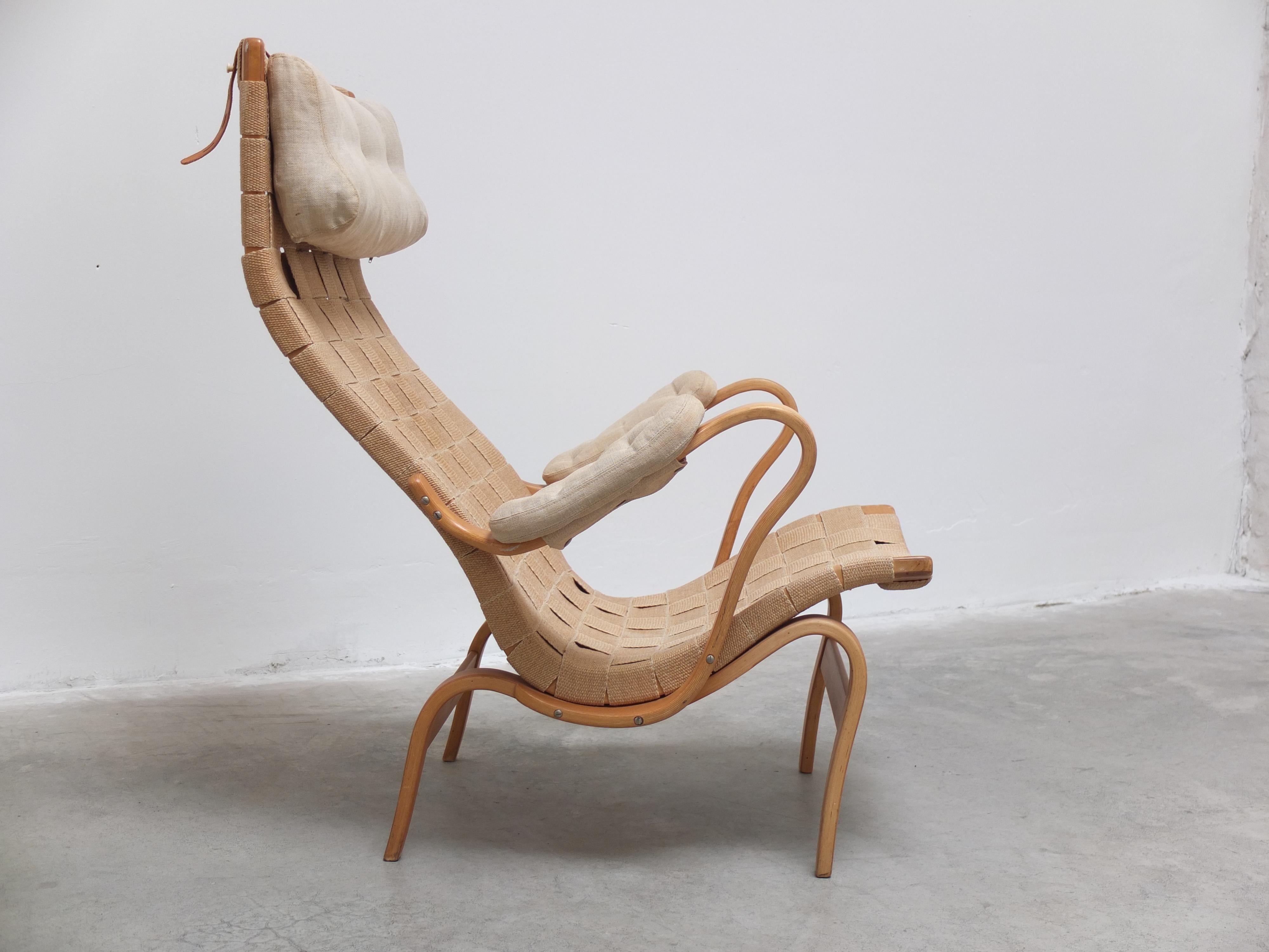 High Back 'Eva' Lounge Chair by Bruno Mathsson for Karl Mathsson, 1941 5