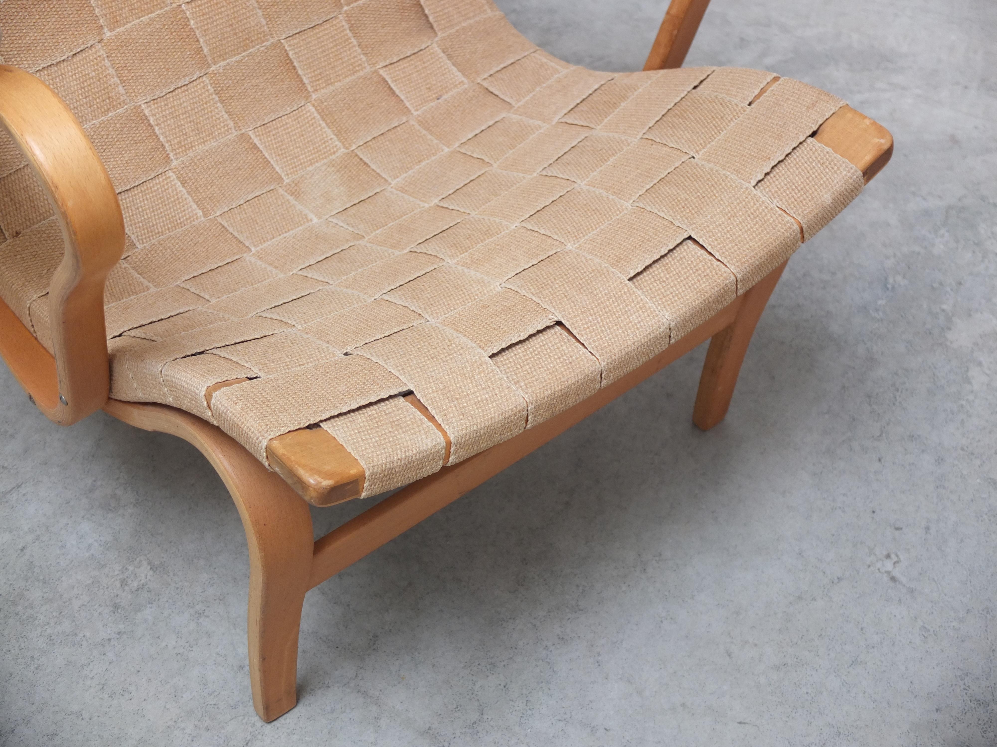 20th Century High Back 'Eva' Lounge Chair by Bruno Mathsson for Karl Mathsson, 1941