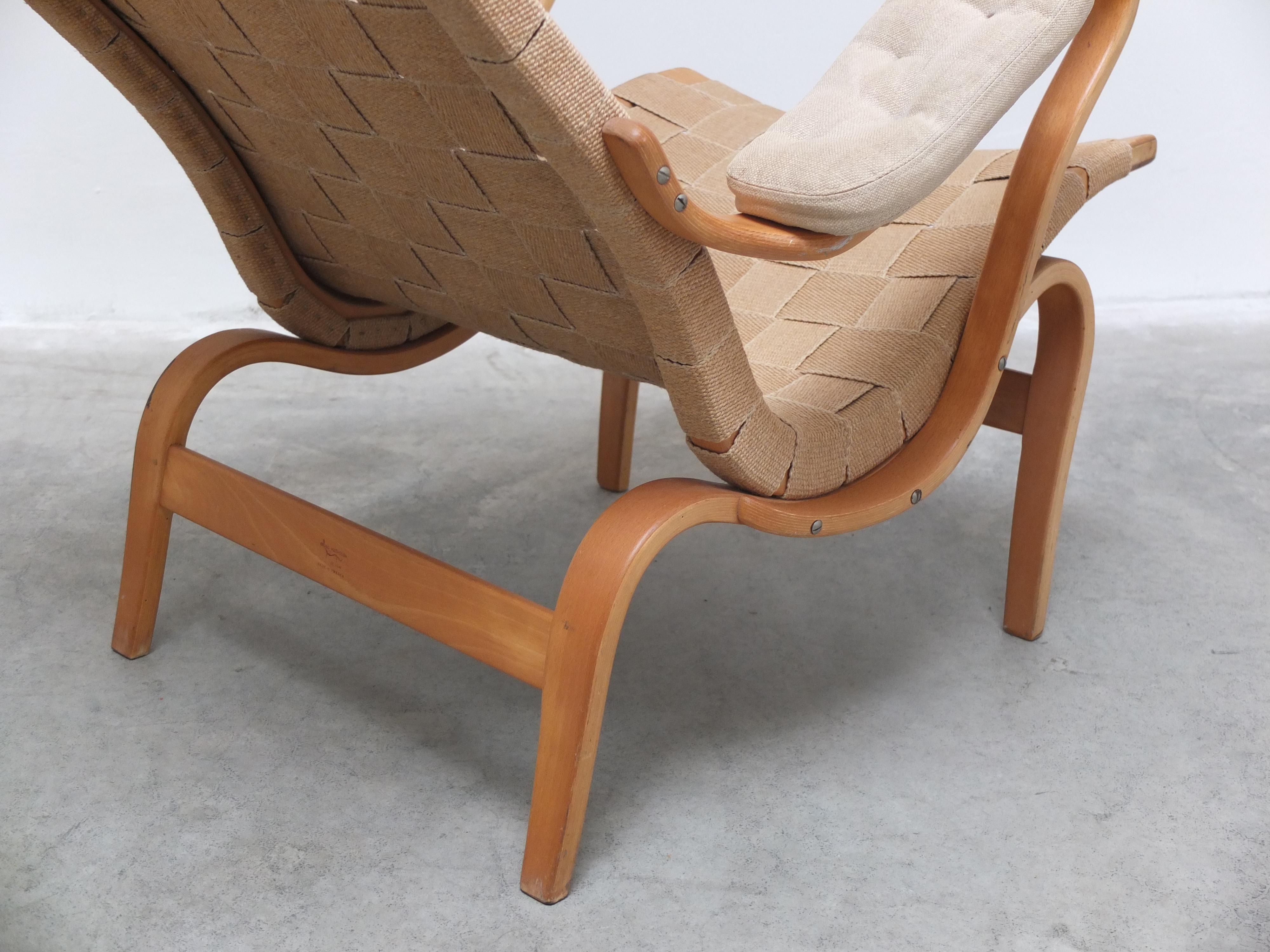 High Back 'Eva' Lounge Chair by Bruno Mathsson for Karl Mathsson, 1941 1