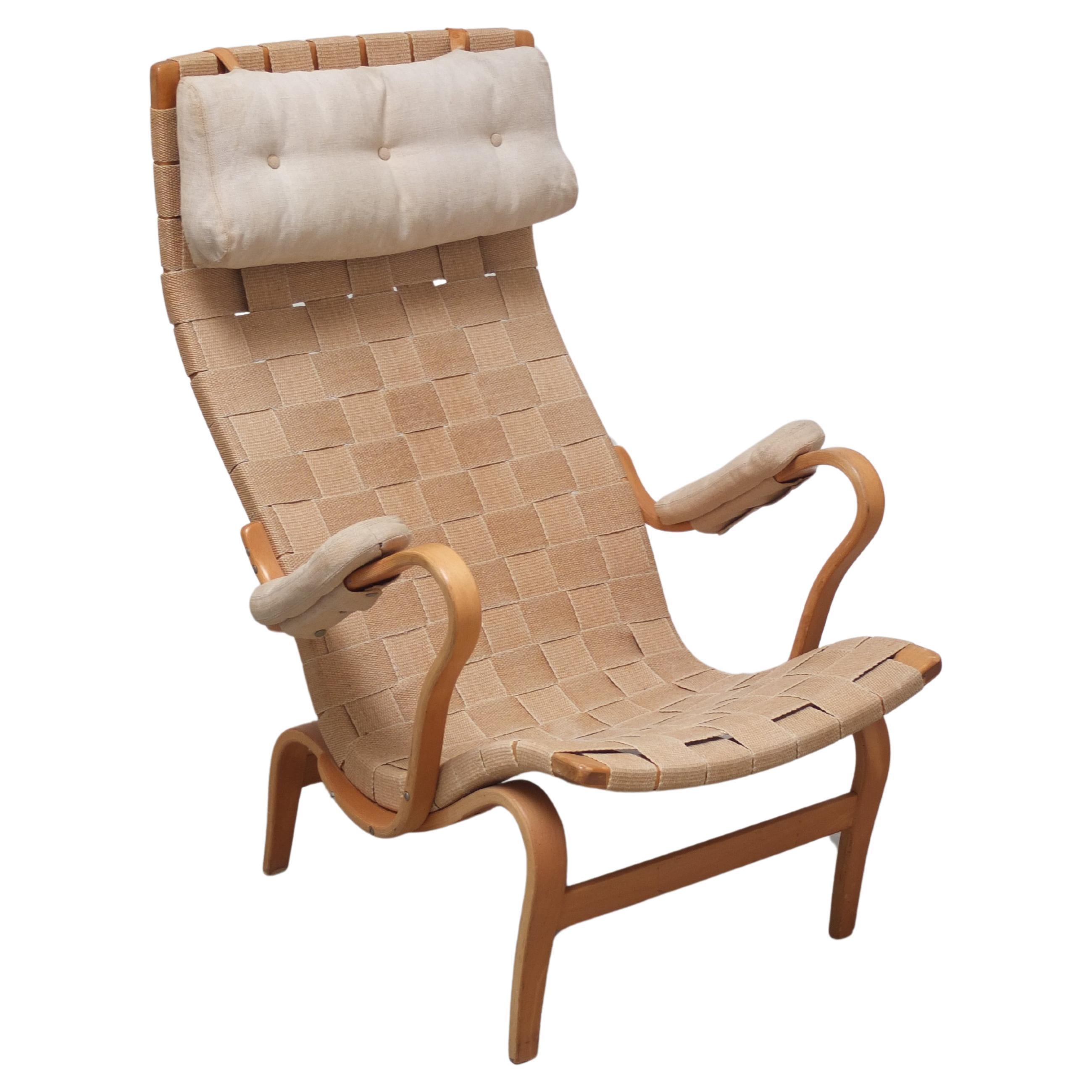 High Back 'Eva' Lounge Chair by Bruno Mathsson for Karl Mathsson, 1941
