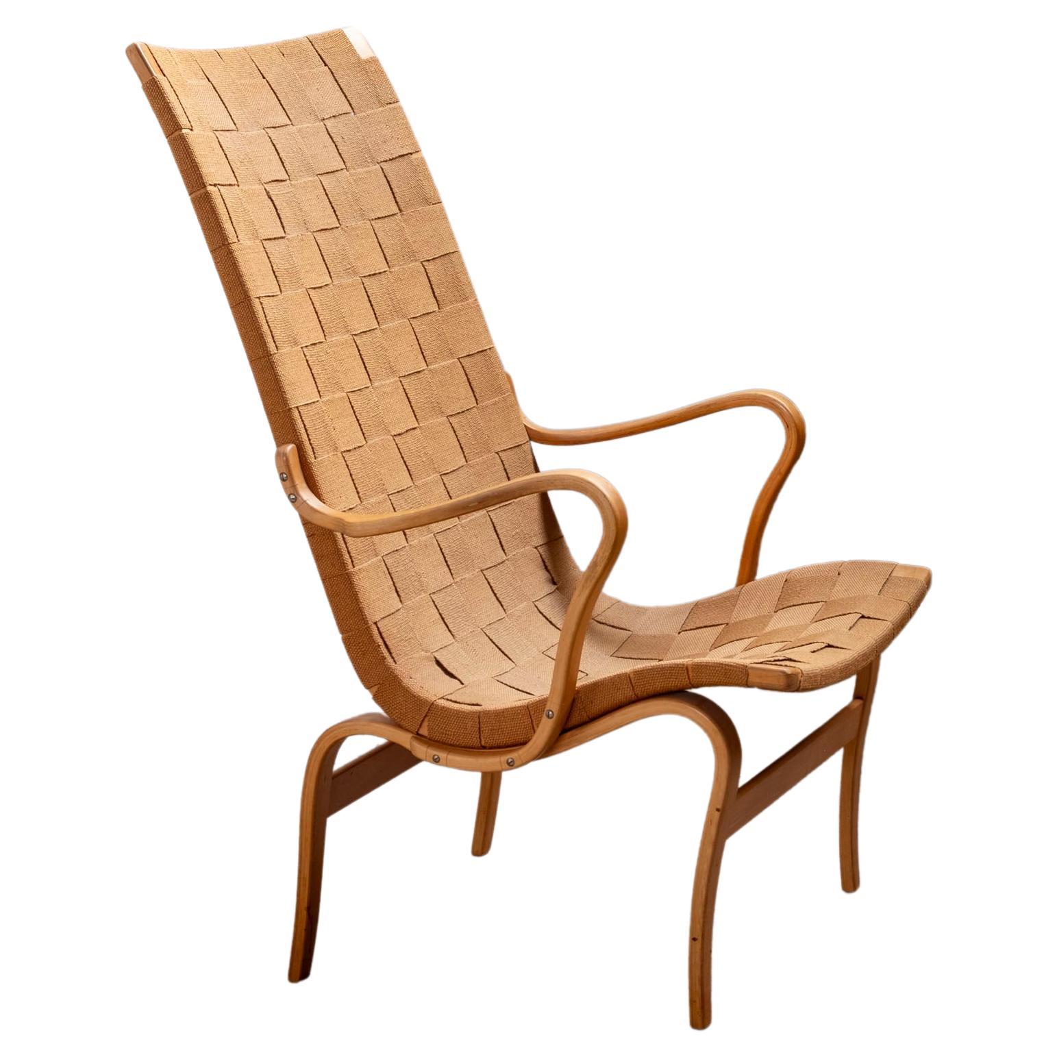 High back "Eva" Lounge Chair by Bruno Mathsson, Sweden 1941 For Sale