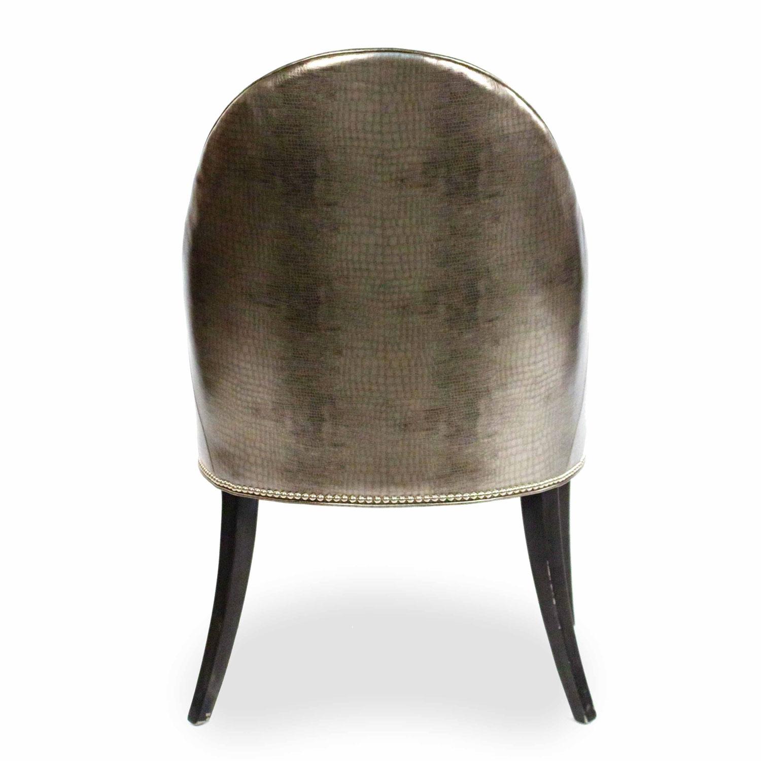 Sessel mit hoher Rückenlehne aus Alligatorlederimitat im Angebot 1