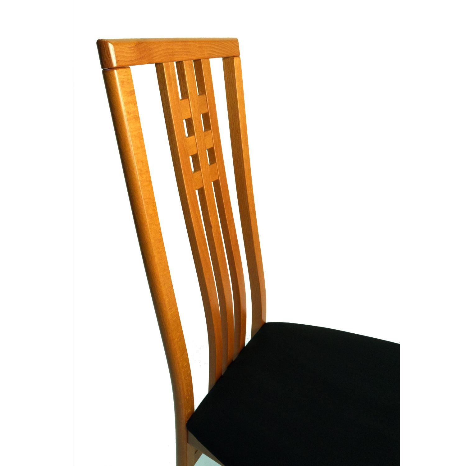 Scandinavian Modern High Back Frank Lloyd Wright Style Modern Italian Cherry Dining Chairs
